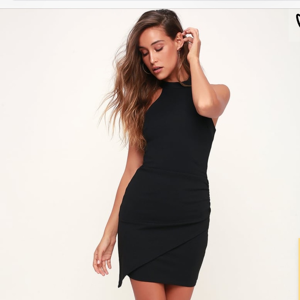 High Neck Little Black Dress